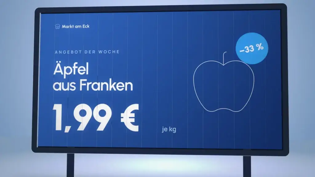 Beispielmotiv für einen Bildschirm im Einzelhandel