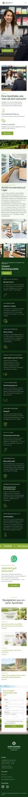 Website Rhön-Apotheke am Handy